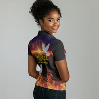 Eritrea Meskel Women Polo Shirt Demera Cross Flames of Faith