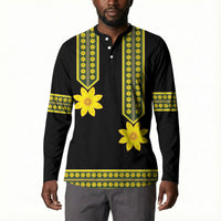 Ethiopian Enkutatash Button Sweatshirt Black Adey Flower Tilet Habesha Inspired