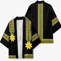 Ethiopian Enkutatash Kimono Black Adey Flower Tilet Habesha Inspired