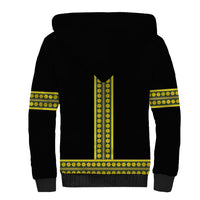 Ethiopian Enkutatash Sherpa Hoodie Black Adey Flower Tilet Habesha Inspired
