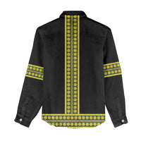 Ethiopian Enkutatash Women Casual Shirt Black Adey Flower Tilet Habesha Inspired
