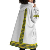 Ethiopian Enkutatash Wearable Blanket Hoodie White Adey Flower Tilet Habesha Inspired