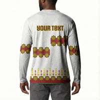 Ethiopian Enkutatash Personalized Button Sweatshirt Traditional Habesha Glass D'va Necklace Inspired