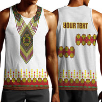 Ethiopian Enkutatash Personalized Men Tank Top Traditional Habesha Glass D'va Necklace Inspired