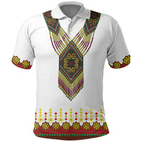 Ethiopian Enkutatash Personalized Polo Shirt Traditional Habesha Glass D'va Necklace Inspired