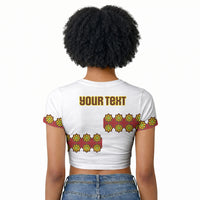 Ethiopian Enkutatash Personalized Raglan Cropped T shirt Traditional Habesha Glass D'va Necklace Inspired