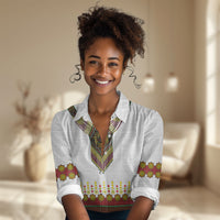 Ethiopian Enkutatash Personalized Women Casual Shirt Traditional Habesha Glass D'va Necklace Inspired