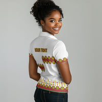 Ethiopian Enkutatash Personalized Women Polo Shirt Traditional Habesha Glass D'va Necklace Inspired
