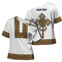 Ethiopian Enkutatash Personalized Cross Shoulder Shirt Traditional Habesha Pattern
