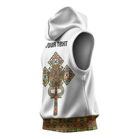 Ethiopian Enkutatash Personalized Sleeveless Hoodie Traditional Habesha Pattern