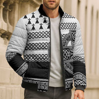 Brittany Celtic Knot Bomber Puffer Jacket Celtic Nation Heritage Pride - Wonder Print Shop