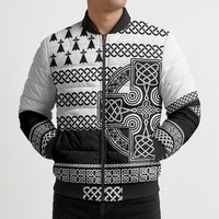 Brittany Celtic Knot Bomber Puffer Jacket Celtic Nation Heritage Pride - Wonder Print Shop