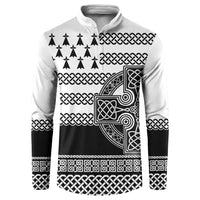 Brittany Celtic Knot Button Sweatshirt Celtic Nation Heritage Pride - Wonder Print Shop