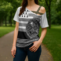 Brittany Celtic Knot Cross Shoulder Shirt Celtic Nation Heritage Pride - Wonder Print Shop