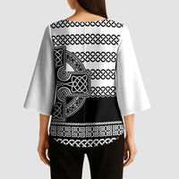 Brittany Celtic Knot Kimono Sleeve Blouse Celtic Nation Heritage Pride - Wonder Print Shop