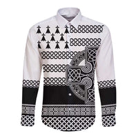 Brittany Celtic Knot Long Sleeve Button Shirt Celtic Nation Heritage Pride - Wonder Print Shop