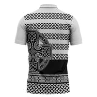 Brittany Celtic Knot Zipper Polo Shirt Celtic Nation Heritage Pride - Wonder Print Shop
