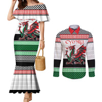 Cymru Celtic Wales Knot Couples Matching Mermaid Dress and Long Sleeve Button Shirt Celtic Nation Heritage Pride - Wonder Print Shop