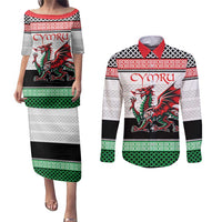Cymru Celtic Wales Knot Couples Matching Puletasi and Long Sleeve Button Shirt Celtic Nation Heritage Pride - Wonder Print Shop