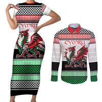 Cymru Celtic Wales Knot Couples Matching Short Sleeve Bodycon Dress and Long Sleeve Button Shirt Celtic Nation Heritage Pride - Wonder Print Shop