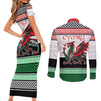 Cymru Celtic Wales Knot Couples Matching Short Sleeve Bodycon Dress and Long Sleeve Button Shirt Celtic Nation Heritage Pride - Wonder Print Shop