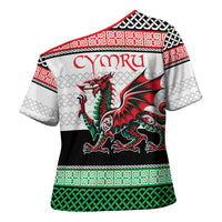 Cymru Celtic Wales Knot Cross Shoulder Shirt Celtic Nation Heritage Pride - Wonder Print Shop