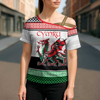 Cymru Celtic Wales Knot Cross Shoulder Shirt Celtic Nation Heritage Pride - Wonder Print Shop