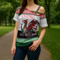 Cymru Celtic Wales Knot Cross Shoulder Shirt Celtic Nation Heritage Pride - Wonder Print Shop