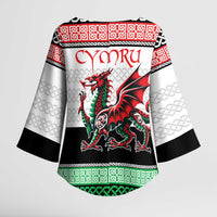 Cymru Celtic Wales Knot Kimono Sleeve Blouse Celtic Nation Heritage Pride - Wonder Print Shop