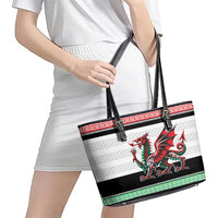 Cymru Celtic Wales Knot Leather Tote Bag Celtic Nation Heritage Pride - Wonder Print Shop
