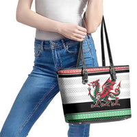 Cymru Celtic Wales Knot Leather Tote Bag Celtic Nation Heritage Pride - Wonder Print Shop