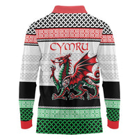 Cymru Celtic Wales Knot Long Sleeve Polo Shirt Celtic Nation Heritage Pride - Wonder Print Shop