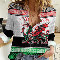 Cymru Celtic Wales Knot Women Casual Shirt Celtic Nation Heritage Pride - Wonder Print Shop