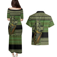 Ireland Celtic Knot Couples Matching Puletasi and Hawaiian Shirt Celtic Nation Heritage Pride - Wonder Print Shop