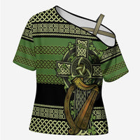 Ireland Celtic Knot Cross Shoulder Shirt Celtic Nation Heritage Pride - Wonder Print Shop