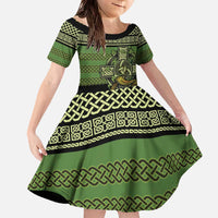 Ireland Celtic Knot Family Matching Off The Shoulder Long Sleeve Dress and Hawaiian Shirt Celtic Nation Heritage Pride - Wonder Print Shop
