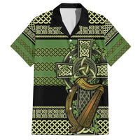 Ireland Celtic Knot Family Matching Off The Shoulder Long Sleeve Dress and Hawaiian Shirt Celtic Nation Heritage Pride - Wonder Print Shop