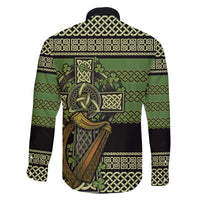 Ireland Celtic Knot Family Matching Off The Shoulder Long Sleeve Dress and Hawaiian Shirt Celtic Nation Heritage Pride - Wonder Print Shop