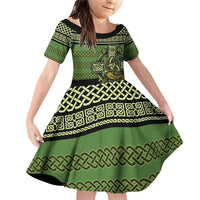 Ireland Celtic Knot Family Matching Off Shoulder Short Dress and Hawaiian Shirt Celtic Nation Heritage Pride - Wonder Print Shop