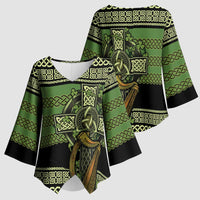 Ireland Celtic Knot Kimono Sleeve Blouse Celtic Nation Heritage Pride - Wonder Print Shop