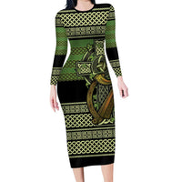 Ireland Celtic Knot Long Sleeve Bodycon Dress Celtic Nation Heritage Pride - Wonder Print Shop