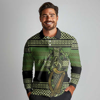 Ireland Celtic Knot Long Sleeve Polo Shirt Celtic Nation Heritage Pride - Wonder Print Shop