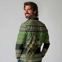 Ireland Celtic Knot Long Sleeve Polo Shirt Celtic Nation Heritage Pride - Wonder Print Shop