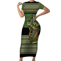 Ireland Celtic Knot Short Sleeve Bodycon Dress Celtic Nation Heritage Pride - Wonder Print Shop