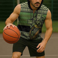 Ireland Celtic Knot Sleeveless Zip Hoodie Celtic Nation Heritage Pride - Wonder Print Shop
