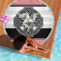 Isle of Man Celtic Knot Beach Blanket Celtic Nation Heritage Pride - Wonder Print Shop
