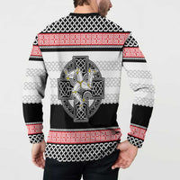 Isle of Man Celtic Knot Button Sweatshirt Celtic Nation Heritage Pride - Wonder Print Shop