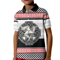 Isle of Man Celtic Knot Kid Polo Shirt Celtic Nation Heritage Pride - Wonder Print Shop