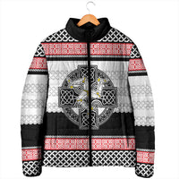 Isle of Man Celtic Knot Padded Jacket Celtic Nation Heritage Pride - Wonder Print Shop