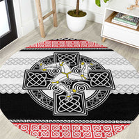 Isle of Man Celtic Knot Round Carpet Celtic Nation Heritage Pride - Wonder Print Shop